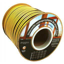 Uszczelka Samoprzylepna Do Drzwi I Okien 'D' 100MB Brąz Rolka