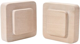 Main + Mesa Kwadratowe podpórki do książek z piaskowca, rumieniec