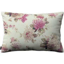 Poszewka Kinga na poduszkę prostokątną, różowo-beżowe róże na kremowym tle, 60 x 40 cm, Londres