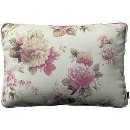Poszewka Gabi na poduszkę prostokątna, różowo-beżowe róże na kremowym tle, 60 x 40 cm, Londres