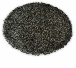 Dywan LOVE SHAGGY koło wzór 93600 czarny-brąz koło 120 cm