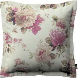 Poszewka Mona na poduszkę, różowo-beżowe róże na kremowym tle, 45 x 45 cm, Londres
