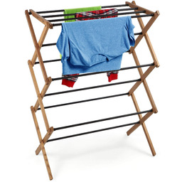 Drewniana suszarka stojąca Ferrara ze stalowymi prętami 60 cm do sam. montażu