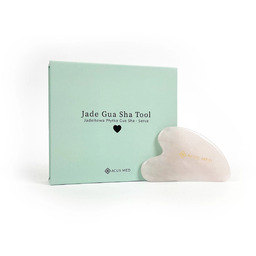 Kamień Gua Sha Jadeitowa płytka do masażu Acus Med - serce - różowy