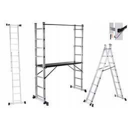 Rusztowanie aluminiowe Podest roboczy 2x8 150kg składany 3,8 m