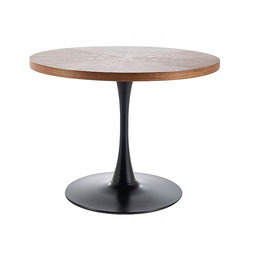 Stół okrągły do jadalni salonu na jednej nodze 100 Amadeo orzech czarny
