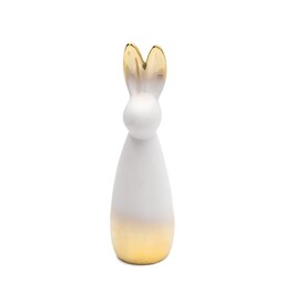 Eurofirany Figurka wielkanocna 215f 6x6x22 Zajączek kremowa złota