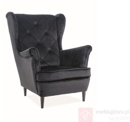 Fotel LADY VELVET Signal Czarny