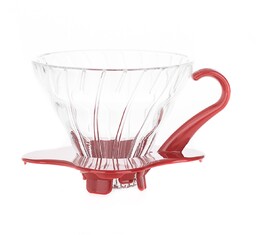 Szklany Drip Hario V60-01 - Czerwony