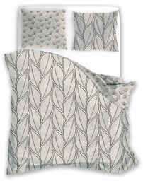 Faro Pościel bawełniana 160x200 Pure 04 liście dmuchawce beżowa brązowa
