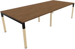 Stół konferencyjny CS5040 I-LEG LWM T2 280 x120 cm, duży, prostokątny, z drewnianymi nogami