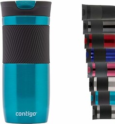 Contigo Unisex Byron Kubek Termiczny, Niebieski/Szary, 470 ml