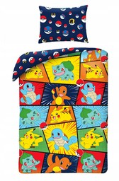 Pościel dziecięca Pokemon 140x200 Halantex 100% bawełna Pikachu