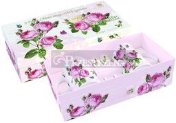 PORCELANOWE KUBKI Z ŁYŻECZKAMI Romantic Roses - Róże (314 RMR) - KOMPLET 2 SZT.