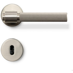 Klamka do drzwi Helix 200 Metalowa Srebrna Standard skandynawski