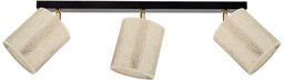 Ora Lampa Sufitowa 3xE27 Maks. 25W Czarny Metal/Złoty Metal/Złoty Klosz Tkaniny 96204023