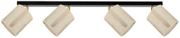 Ora Lampa Sufitowa 4xE27 Maks. 25W Czarny Metal/Złoty Metal/Złoty Klosz Tkaniny 96204024