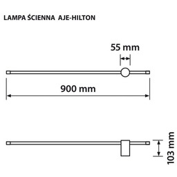 Activejet Lampa ścienna LED AJE-HILTON Black NW