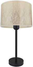 Lampa stołowa Ora 1xE27 maks. 40W Czarny metal/czarny kabel PCV/złoty klosz z tkaniny 96204111
