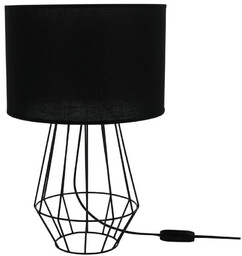 Lampa stołowa Endorfina 1xE27 maks. 60W Czarny metal/czarny kabel PCV/czarny klosz z tkaniny 7324104