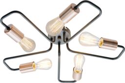 Candellux HERPE 35-66930 plafon lampa sufitowa czarna 5X60W E27 54cm