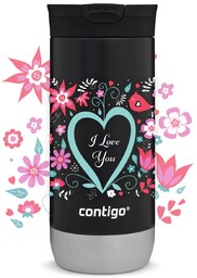 Kubek termiczny na kawę Contigo Huron 2.0 470ml - I love You - Czarny