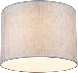 GLOBO Lampa 24689D, metalowa biała tkanina szara