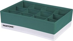 PANTONE  organizer do szafy i szuflad, 1 sztuka, 12 przegródek na bieliznę, organizer szuflad łazienkowych, organizer do przechowywania pokoju, organizer do szafy i szuflad, składany 32 x 22 x 10 cm
