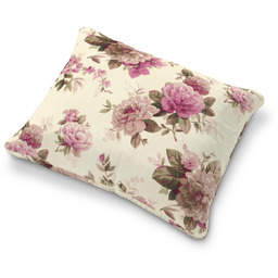Poszewka na poduszkę Karlstad 58x48cm, różowo-beżowe róże na kremowym tle, 58 x 48 cm, Londres