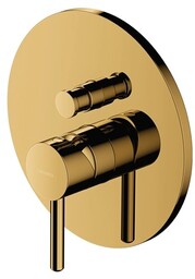 Omnires Y bateria natryskowa-wannowa z przełącznikiem element natynkowy złoty połysk Y1235ROGL