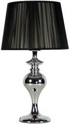 Candellux GILLENIA 41-21413 lampa stołowa czarna srebrny abażur 1x60W E27 24cm