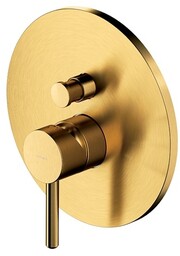 Omnires Y bateria natryskowa-wannowa z przełącznikiem element natynkowy złoty szczotkowany Y1235ROGLB