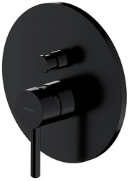 Omnires Y bateria natryskowa-wannowa z przełącznikiem element natynkowy czarny półmat Y1235ROBL