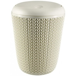 CURVER Kosz na śmieci 235057 Knit 7L Kremowy Zyskaj