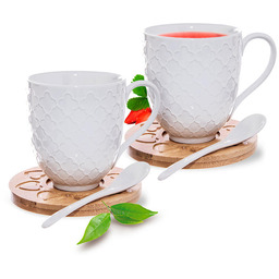 Orion Kubek ze spodkiem i łyżeczką dla dwojga BAMBUS 370 ml