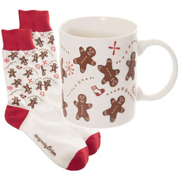 Orion Kubek ceramiczny PIERNICZEK z męskimi skarpetami, 350 ml