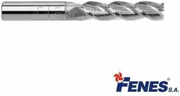 FENES Frez trzpieniowy do metalu 22 mm 4-ostrzowy długi walcowo-czołowy chwyt walcowy DIN844-A L-M-W HSS 0641-512-115-175