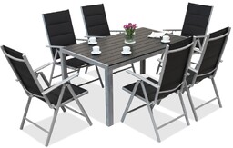 Zestaw ogrodowy aluminiowy polywood Verona dla 6 osób Garden Point