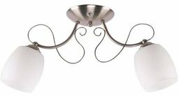 Candellux AMBA 32-78698 plafon lampa sufitowa biała szklany klosz 2X40W E27 56 cm