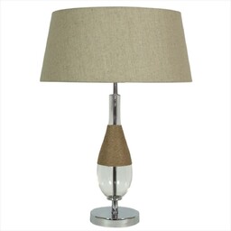 Candellux Stojąca lampa klasyczna ECO 41-21489 abażurowa sznurek beżowy przezroczysty