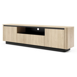 Szafka RTV TORRO 3D (E) 200cm Dąb cremona + czarny