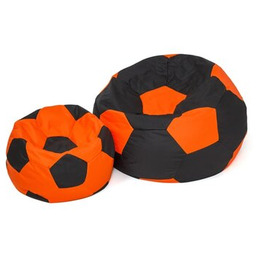 GO GIFT Pufa worek Piłka 7 XL Czarno-pomarańczowy 120 cm