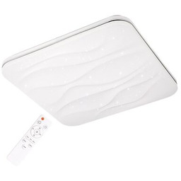 Plafon LED DESERT 43 cm kwadrat sterowany pilotem Polux