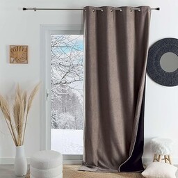 HomeMaison.com Zasłona termoizolacyjna, zasłona zaciemniająca, lniana zasłona, 140 x 180 cm