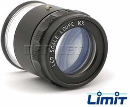 Limit Lupa z podświetleniem LED powiększenie 10X długość podziałki 20 mm 167800101