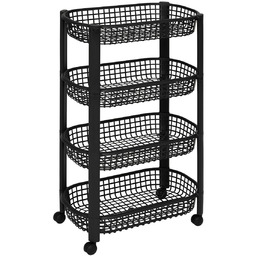 5five Simply Smart Wózek kuchenny na kółkach BASKET, plastikowy, 46,5 x 25,5 x 79 cm