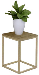 Elior Stojący kwietnik w stylu glamour złoty + dąb artisan P2-D29