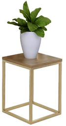 Elior Nowoczesny stojak na kwiaty złoty + dąb lancelot M0-M69