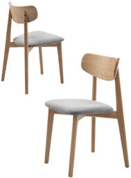 Krzesło do jadalni Elim (30004), drewniane, szare, dębowe