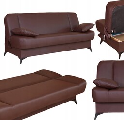 Kanapa sofa Sara ekoskóra rozkładana wersalka spania łóżko Family Meble